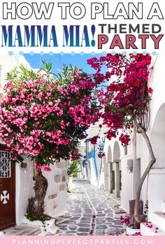 The DREAM Guide To Throwing A Mamma Mia Themed Party | Planning Perfect Parties Mediterranean Birthday Party Theme, Mamma Mia Dinner Party, Mama Mia Birthday Party, Mama Mia Birthday Theme, Mamma Mia Aesthetic Party, Mama Mia Party, Mamma Mia Birthday Party