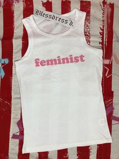 Empowering Feminist Vest. 100% cotton Vest & printied with acrylic ink. Fully washable at up to 40 degrees. Cotton Vest, Acrylic Ink, Pilates, United Kingdom, Bathing Beauties, Yoga, Purses And Bags, Music Clothes