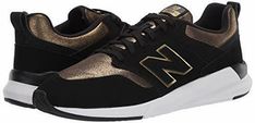 New Balance Women's 009 V1 Sneaker Black and Gold Metallic 5 Wide US BRAND NEW Size:  Women's 5 Wide US Condition: New with box Model: WS009HB1 Shipping: Items ship next business day unless it's a holiday. Your tracking number will be uploaded to eBay asap. We only ship to a confirmed PayPal address, no exceptions. Items ordered on weekdays before 3:00 pm (EST) will be shipped same day. Returns: We accept returns within 30 days of purchase date if product does not match listing description. We d 90s Sneakers, New Balance Womens, New Balance Women, New Balance Shoes, New Balance Sneaker, Everyday Wardrobe, Fashion Sneakers, Stylish Sneakers, Sneakers Black