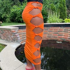 I Have All Sizes On Hand. Also Available In Black. Skirts Fits Really Cute And Adhere To All Curves ! Stretch Orange Skirt For Party, Orange Stretch Skirt For Summer, Spring High Waist Orange Skirt, High Waist Orange Summer Skirt, Summer High Waist Orange Skirt, Spring High-waist Orange Skirt, High Waist Orange Skirt For Spring, Fitted Orange Bottoms For Day Out, High-waist Orange Skirt For Spring