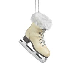 Ice Skating Show Ornament Dimensions: 3.25" x 1.25" x 3.5" Triple Axel, Shoe Ornaments, Nursery Toys, Ice Skate, Ice Skates, Franklin Tn, Winter Wallpaper, Sweatshirt Set, Miniature House