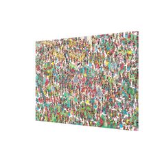 a large group of people are gathered together in the middle of a crowd canvas wall art print