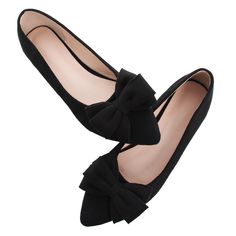 PRICES MAY VARY. GRACEFUL SHOES: Soft faux suede uppers, slender silhouette and cute bows enhance an elegant and stylish look . They must be the best gift for yourself ,your friend ,your lovers and your family. ANTI-SKID AND ARCH SUPPORT: This chic flats feature a classic ballerina style design,a pointed-toe,as well as a flexible anti-skid rubber outsole for easy movement,and the ergonomics outsole offers the just right support for your comfortable walking. COMFORTABLE INSOLE: Cozy footbed Casua Suede Dress Shoes, Ballerina Style, Chic Flats, Christmas Shoes, Pointy Toe Flats, Shoes Soft, Suede Dress, Wear To Work, Pointed Toe Flats