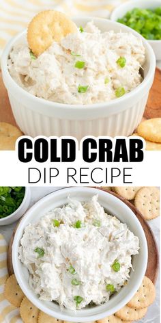 this is an image of cold crab dip recipe