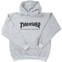 Thrasher Grey Hoodie Thrasher Skate, Thrasher Hoodie, Thrasher Magazine, Teen Outfits, Trendy Hoodies, Hoodies Sweaters, Crop Top Hoodie, Hooded Top, Cool Hoodies