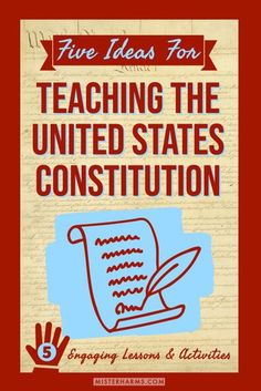 the cover of five ideas for teaching the united states constitution