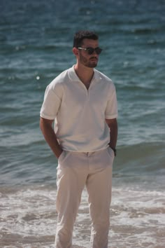 Old money beach outfit Beach Old Money Outfit Men, Old Money Outfits Summer 2024 Men, Italy Man Outfit, Puerto Vallarta Outfits Men, Europe Mens Outfit, Men Outfits Summer Beach, Men’s Beach Dinner Outfit, Men’s Bali Outfits, Boat Outfits For Men