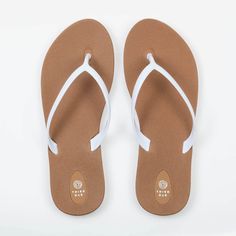 Scout Toffee White | Women's Flip Flops | Third Oak Shoes Cute Flip Flops, White Flip Flops, Dr Shoes, Women's Flip Flops, Flip Flops Style, Scrap Material, Bamboo Clothing, Summer Flip Flops, Black Hot Pink