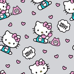 hello kitty wallpaper with hearts and clouds