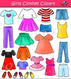 paper doll clothes clipart for girls