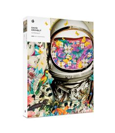 a book with an image of a flower pot in the middle and butterflies all over it