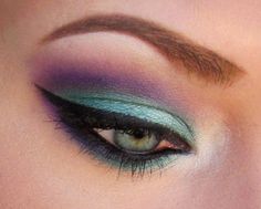 teal & purple Behind Blue Eyes, Wedding Palette, Makeup Obsession, Purple Teal, Purple Eyes, I Love Makeup, Makeup Geek, Makati, Eye Make