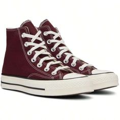 Color:Default \n Burgundy Converse, Maroon Shoes, Casual Athletic Shoes, Wishlist 2024, Red Converse, Platform Converse, Casual Sneakers Women, Chuck 70, Casual Athletic