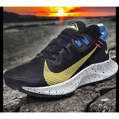 Nike At Pegasus Trail 2 Black Sulfur Colorway Running Hiking Shoes Ck4305-001 ++Mens Size 9.5++ New Fast Ship Nike Pegasus, Shoes Nike, Hiking Shoes, Mens Shoes Sneakers, Men's Nike, Black Nikes, Nike Men, New Color, Nike Shoes