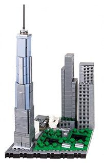 a lego model of the empire state building