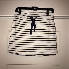 Nwt Blue And White Nautical Stripe Gap Skirt. Tag Attached. Never Been Worn. Gap Casual Fitted Mini Skirt, Spring Cotton Skirt By Gap, Navy Cotton Summer Skirt, Summer Fitted Skirt By Gap, Gap Casual Cotton Skirt, Casual Cotton Skirt By Gap, Casual Navy Skirt For Spring, Gap Cotton Summer Skirt, Summer Cotton Skirt By Gap