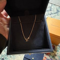 Beautiful Lv Necklace Only Worn For Special Occasions, Stored In The Box After Each Use. Mint Condition. Authentic, I Have The Receipt. Lv Necklace, Louis Vuitton Jewelry, Diamond Color, Pink Gold, The Box, Mint Condition, Colored Diamonds, Pink And Gold, Womens Jewelry Necklace