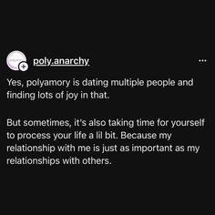 a text message that reads, polyamarchy yes, polyamory is dating multiple people and finding lots of joy in that