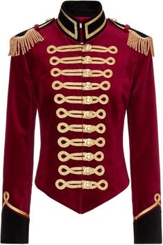 Vintage Military Jacket, Vintage Army Jacket, Red Velvet Jacket, Marching Band Uniforms, Military Field Jacket, Band Uniforms, Band Jacket, Military Inspired Jacket, Retro Jacket