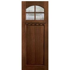 36x96 Craftsman Bungalow 4 Lite 1-Panel Mahogany Entry Door Entry Door Styles, Wood Entry Door, Mahogany Entry Doors, Farmhouse Craftsman, Splitting Wood, Rustic Mediterranean, Exterior Entry Doors, Laminated Veneer Lumber, Craftsman Design