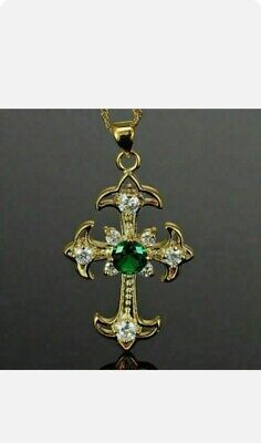 Great shopping ideas for 1.50Ct Round Green Emerald Diamond Cross Pendant 14K Yellow Gold Plated, Fashion Jewelry Luxury Green Round Cut Jewelry, Elegant Green Cross Necklace, Elegant Green Cross Pendant Necklace, Elegant Green Cross Jewelry, Gold Emerald Jewelry With Diamond Cut, Elegant Green Cross-shaped Jewelry, Luxury Green Diamond Cut Jewelry, Luxury Green Diamond-cut Jewelry, Luxury Cross Gemstone Jewelry