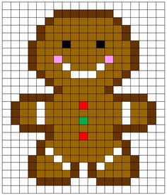 a cross stitch pattern with a teddy bear on it