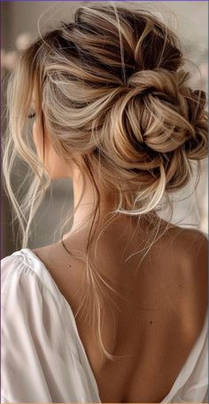 Boho Updo Medium Length, Wedding Messy Updos For Long Hair, Bridesmaid Low Messy Bun, Messy Formal Hair, Bridal Bun Messy, Up Dos Bridesmaids, Bridemaids Hairstyles Messy Bun, Wedding Hairstyles Updo Elegant Classy, Loose Up Do Wedding Hair