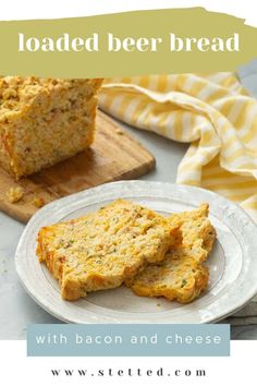 two pieces of bread sitting on top of a white plate