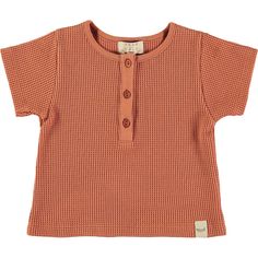 Waffle Knit Baby T-Shirt from Coco Au Lait. | Coco Au Lait | Waffle Knit Baby T-Shirt, (Orange, Size 6M) | Maisonette collects the best children’s products from around the world (unlike Zulily, Etsy, The Tot, Farfetch Kids, Childrensalon, Crate and Kids, Kohls, Wayfair, Buy Buy Baby, Nordstroms, Mini Boden, J.Crew Factory, or PotteryBarn Kids), creating a curated shopping experience for you. Think of us as your shortcut to fashion for litte ones! Orange Ribbed Crew Neck Top, Casual Orange Ribbed Top, Business Portfolio, Portfolio Ideas, Buy Buy, Buy Buy Baby, Baby T Shirt, Baby Shirts, Mini Boden