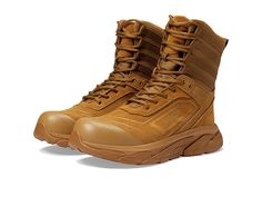 Avenger Work Boots K4 8 Boot - Men's Shoes : Coyote : Keep your footwear style like the reliable protectors on the jobsite by donning the Avenger Work Boots K4 8 Boot. Composite safety toe cap meets or exceeds ASTM F2413-18 Impact and Compression EH (Electrical Hazard) standards. Slip-resistant rubber outsole meets or exceeds ASTM F3445-21 standard. Waterproof full-grain leather upper. Mesh lining and removable dual density foam insole. Lenzi puncture-resistant plate. Ankle length and lace-up cl Work Boots Men, Stylish Mens Outfits, Mens Shoes Boots, Work Boots, Full Grain Leather, Shoes Boots, Ankle Length, Boots Men, Avengers