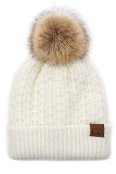 This smocked stitch solid faux fur pom beanie will most definitely win your heart over this season! Super warm, soft and stylish you will never want to be in the cold without it. Whether hitting the mountains for some snow play, going on a fresh and relaxing hike or just lounging around we are certain you'll be nice, warm, and cozy in this chic and stylish beanie. Grab this before it sells out! --Comes in 3 colors: Ivory, Dusty Rose, and Black Snow Play, Cute Winter Hats, Snow Hat, Cc Beanie, Winter Hats Beanie, Home Run, Winter Hats For Women, Winter Beanie, Winter Gift