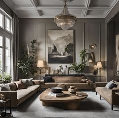 Elegant Boho Living Room Chic, Quiet Luxury Interior Design, Living Room Classic Modern, English Style Living Room, Beige Sofas, Moody Rooms, Classic Modern House, Luxurious Lighting, Sophisticated Living Room