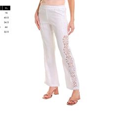 New With Tags! Perfect For The Summer Questions? Leave A Comment Below! Summer Stretch White Pants, White Fitted Pants For Summer, Fitted White Pants For Summer, White Non-stretch Pants For Spring, White Stretch Pants For Spring, Elegant Mid-rise Summer Pants, Summer Questions, Holiday Pants, Slacks For Women