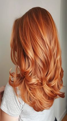 26 Cute Cowboy Copper Hair Color Ideas For Every Skin Tone Copper Hair With Strawberry Blonde Highlights, Copper Hair For Tan Skin, Fun Copper Hair, Dark Root Orange Hair, Fall Hair Colors Copper Blonde, Copper Hair With Red Highlights, Copper And Blonde Balayage Short Hair, Red Blonde Color Block, Long Red Hair With Blonde Highlights