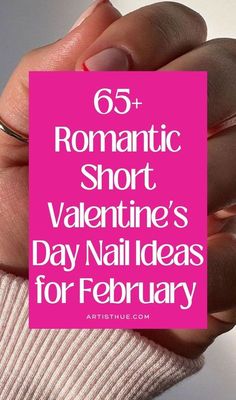 Gel Nails Ideas February, February Nails Color, Valentine’s Day Nails Short Square, Feb Nails Valentines Day Short, Valentine Ombre Nails, Ombre Valentines Day Nails, Valentine Nail Art Designs Unique, February Nails Ideas Valentines Day Red, Valentine Short Nails