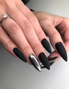 Fall Nails Chrome 2023 17 Ideas: Unleash Your Nail Style This Season - women-club.online Matte Black With Chrome Nails, Matte Black And Chrome Nails, Nails Chrome Designs, Fall Nails Chrome, Chrome Nail Colors, Black Chrome Nails, Ombre Chrome Nails, Chrome Designs, Nails Chrome