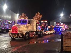 a truck decorated with christmas lights and decorations