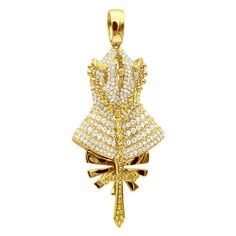 Item Code: 100655_white&#44 Praying Hands Rosary, Cross Pendant For Men, Rosary Cross, Unwavering Faith, Pendant For Men, Yellow Diamonds, Fancy Yellow Diamond, Praying Hands, Mens Pendant