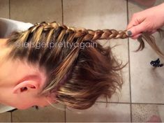 Let's Get Pretty Again: Upside Down Braid Upside Down Braided Hairstyles, Gymnastics Meet Hair, Braids Tutorial Easy, French Braids Tutorial, Braided Pony