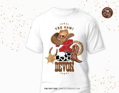 Cowboy Birthday Shirt, 1st Rodeo, Cowboy Birthday Party, Rodeo Birthday, Bag Template, Cowboy Birthday, Cowboy Party, Tiki Party, Cowboys Shirt