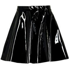 Patent Leather Skirt, Skirt Circle, Shiny Skirts, Circle Skirts, Skater Skirts, Catty Noir, Peplum Tops, Leather Skirts