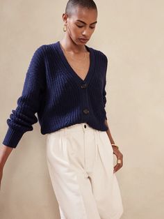 Women's Clothing - Shop New Arrivals | Banana Republic Everyday Chunky Knit Relaxed Fit Cardigan, Everyday Relaxed Fit Chunky Knit Cardigan, Chic Oversized Ribbed Cardigan, Classic Oversized Ribbed Cardigan, Everyday Chunky Knit Spring Cardigan, Cotton Chunky Knit Cardigan For Layering, Chunky Knit Cotton Cardigan For Layering, Versatile Ribbed Winter Cardigan, Cozy Ribbed Outerwear For Work