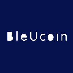 bleucon logo on a blue background