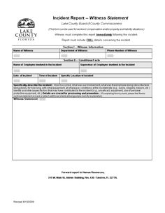 the incident report form is shown