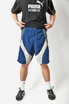 🚀Need to get your order super fast? Choose DHL Express shipping upgrade in your cart. It takes only 1-2 b. days to European Union countries and 2-5 b. days to USA, Canada and all other countries. Orders are ready to ship in 1 b. day. 🔥Emporio Armani vintage swim shorts for men in blue beige grey colour block. With inside netting briefs. Size - M. Model is 177 cm / 5ft 9.6" tall and usually wears size M. Good vintage condition. Only 1 available! All orders are shipped every day Worldwide from ? Retro Blue Bottoms For Poolside, Blue Color Block Shorts For Summer, Color Block Athletic Shorts For Summer, Blue Color Block Shorts For Beach, Summer Color Block Athletic Shorts, Vintage Sports Bottoms For Summer, Blue Swim Trunks For Summer Streetwear, Retro Athletic Shorts For Summer Sports, Vintage Blue Sports Shorts