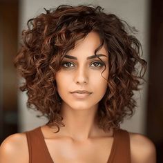 80 Cute Short Curly Haircuts & Hairstyles Trending Right Now Long Bob Curly Haircuts, Layered Curly Hair Round Face, Curly Shag Haircut Shoulder Length, Shorter Haircuts For Curly Hair, Short Curly Hairstyles For White Women, Red Bronze Hair, Short Gray Curly Hairstyles, Short Hairstyles For Curly Hair Over 50, Hair Styles For Fine Curly Hair