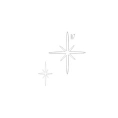 a drawing of two stars on a white background