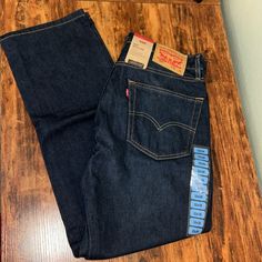 Regular Stretch Sits At Waist Extra Room In Thigh Straight Leg Levi's Full Length Blue Jeans, Levi's Straight Relaxed Fit Bottoms, Levi's Blue Stretch Bottoms, Levi's Blue Straight Leg Pants, Levi’s Xl Straight Jeans, Mens Straight Jeans, Extra Rooms, Levis Men, Levis Jeans