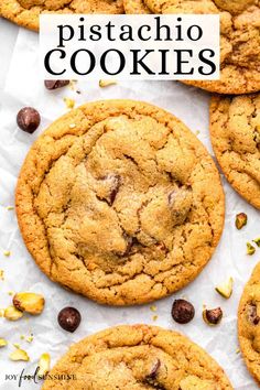 chocolate chip cookies with text overlay