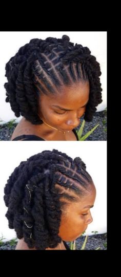 Detailed Loc Styles, Loc Styles Women Medium, Loc Styles Side Part, Long Dreadlock Styles For Women Updo, Loc Bob Styles For Women, African Loc Styles, Loc Halo Style, Updo For Long Locs, Ladies Locs Hairstyles